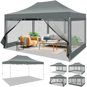 Heavy Duty Pop Up Canopy with 4 Sidewalls