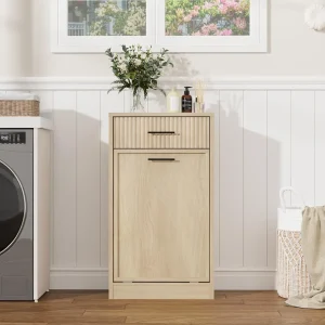 Tilt Out Laundry Hamper Cabinet  Removable Baskets