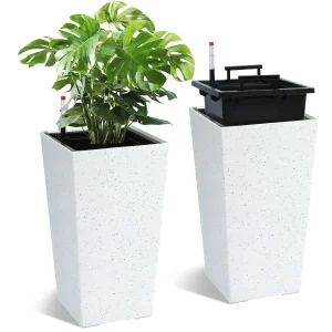 Set of 2 Plant Pots with Self Watering System