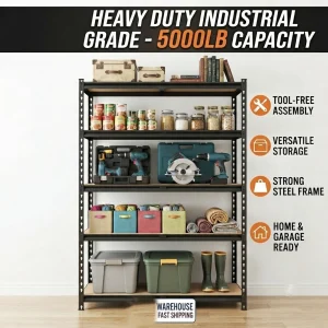 5-Tier Garage Shelving Unit Heavy Duty